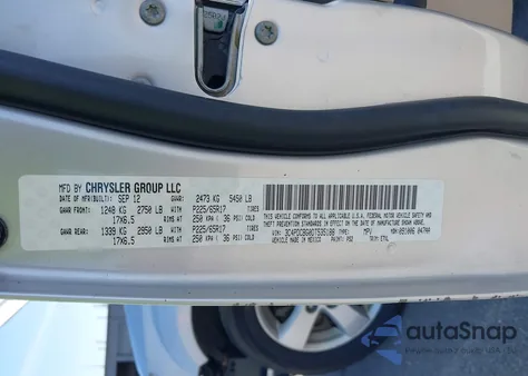 2013 Dodge Journey Sxt z USA, uszkodzony, nr VIN 3C4PDCBG0DT535188